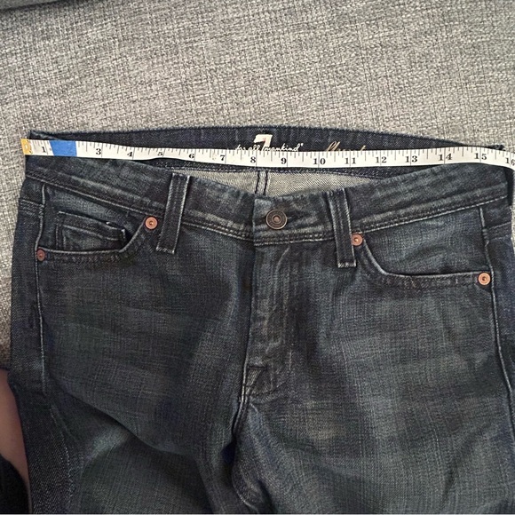 EUC 7 For All Mankind Flynt Flare Dark Wash Women’s Bootcut Seven Jeans Size 29 - Picture 13 of 13